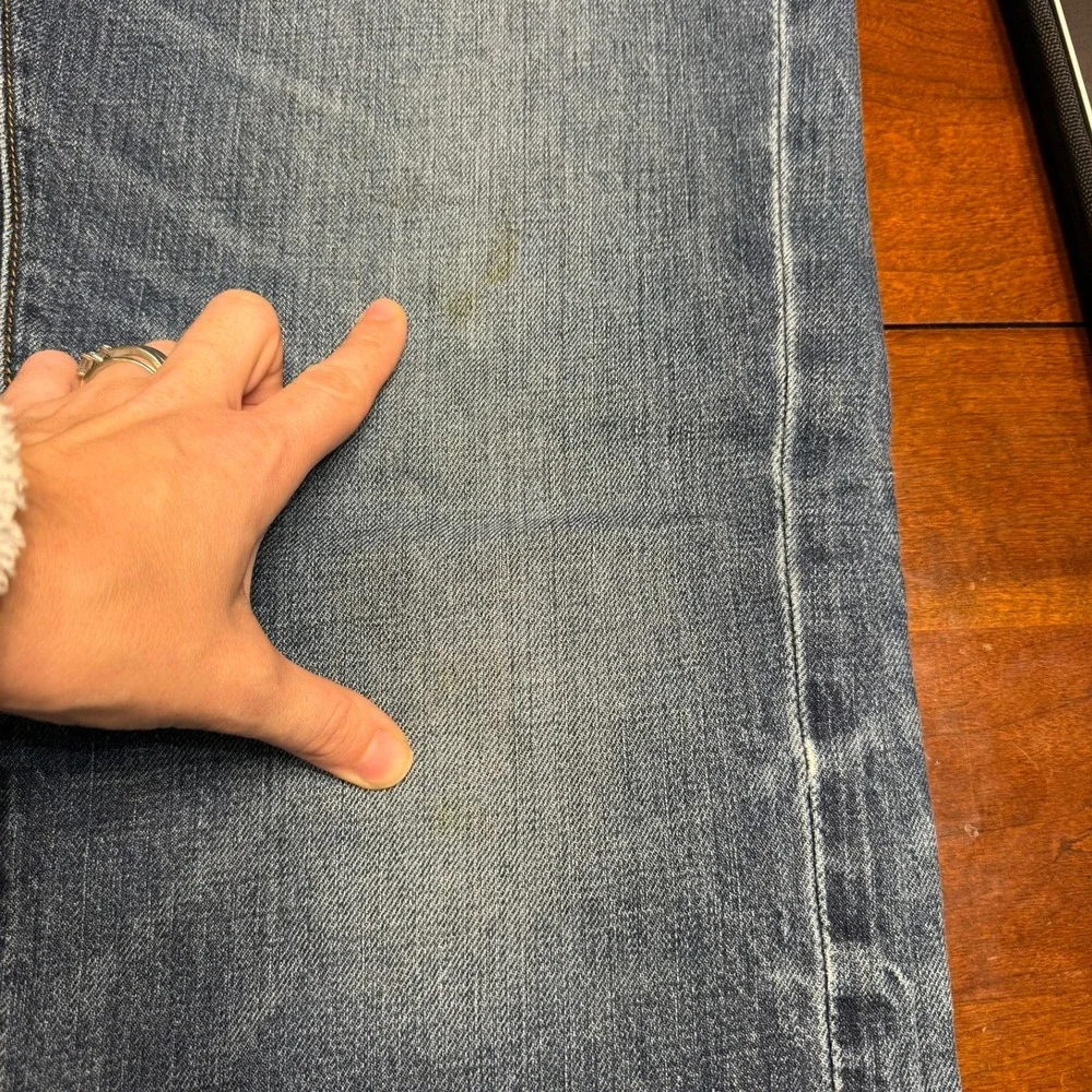 J. Crew Men 35W 36L (34) Straight Leg Denim Blue Jeans Cotton Casual Work (READ)